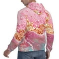 thumbnail image 6 of Lsque Abstract Pink Gold Splash Pattern Casual Men's Hoodie,Hooded Sweatshirt with Kangaroo Pocket,Pullover Hoodie-Small, 6 of 7