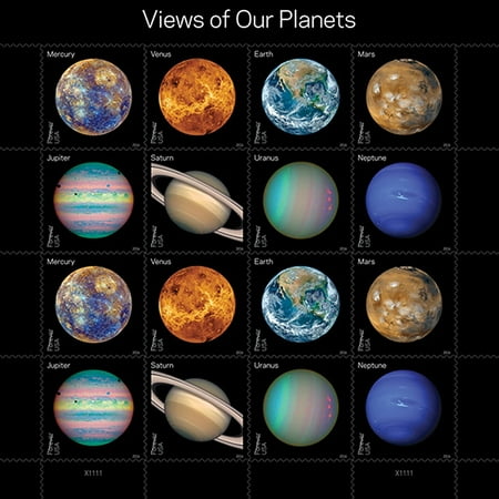 Spaniel Postage Stamp Views of Our Planets USPS Forever Postage Stamps Sheet of 16 Self-Adhesive 1 Sheet of 16 Stamps ()