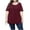 Wine, variant on 50% Off Clear! asdoklhq Juniors Plus Tops & T-Shirts, Woman Causal Round Neck Solid Blouse Lace Short SleeveT-Shirt Summer Plus Size Tops