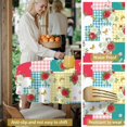 thumbnail image 5 of Pioneer Flower Floral Print Pattern Round Tablecloth 60 X 60 Inch, Wrinkle Resistant Wipeable Table Cloth for Kitchen Dining Picnic Patio Party, 5 of 6