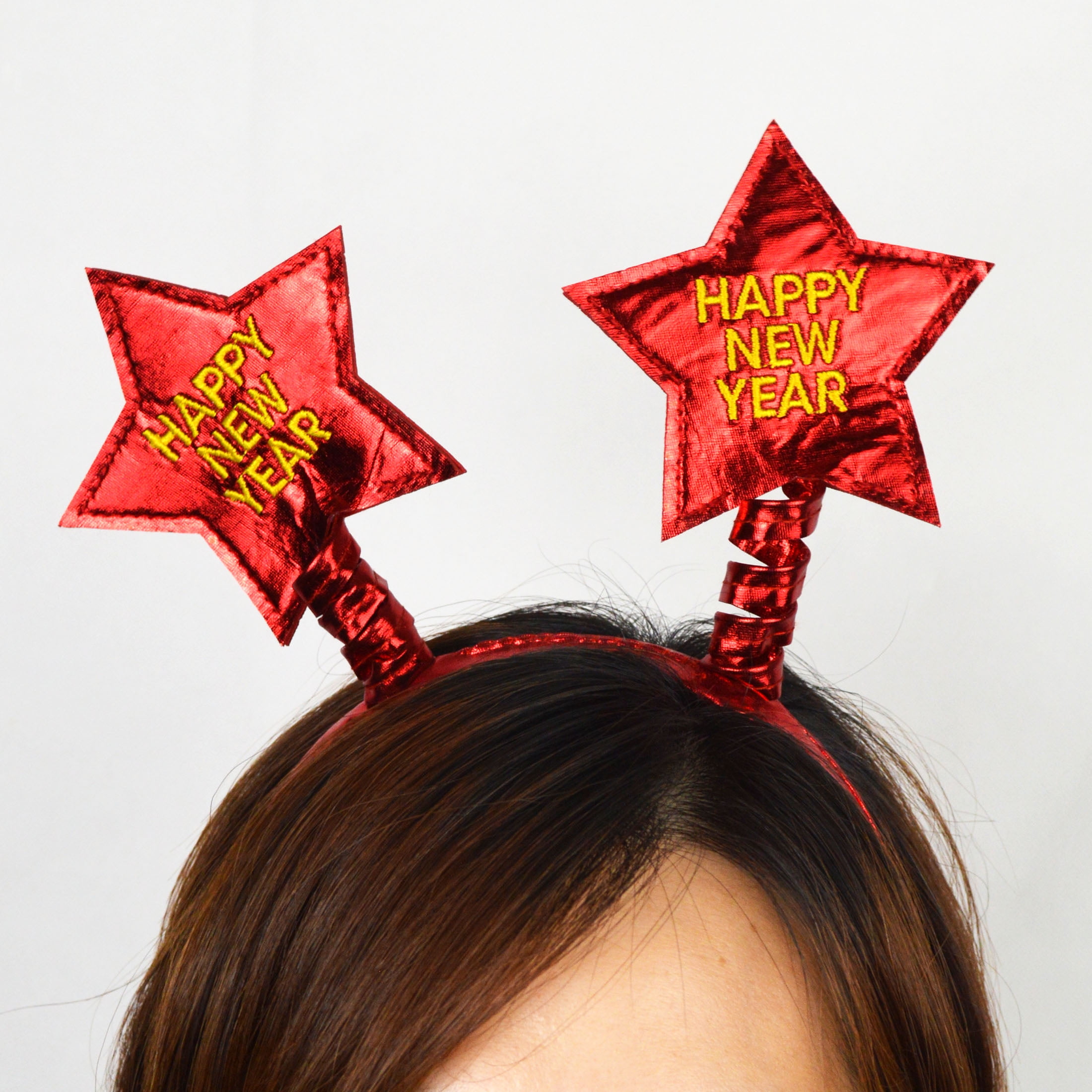 New Year Red Headband Boppers with Star, 1 Piece, Festive Decorations, Way to Celebrate Style, Adult