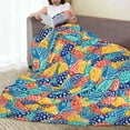 thumbnail image 6 of Pofeuu Colorful Fish 1 Print Ultra-Soft Micro Fleece Blanket,for Bed Or Sofa,All Season Throw Blankets Flannel Blanket-50"x40", 6 of 7