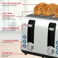 thumbnail image 4 of Brentwood Select TS-447S 1,500-Watt Extra-Wide Stainless Steel 4-Slice Toaster, 4 of 7