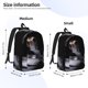 thumbnail image 2 of Balery Black Cobra Snake Mochila Clásica Impresa Básica para Viaje, Mochila Escolar Resistente al Agua, Mochila de Lona con Correas Ajustables-Medium, 2 of 5