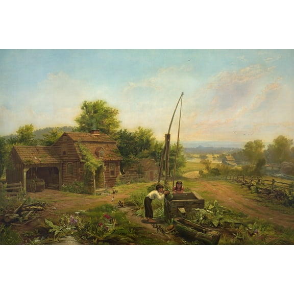 Print: The Old Oaken Bucket