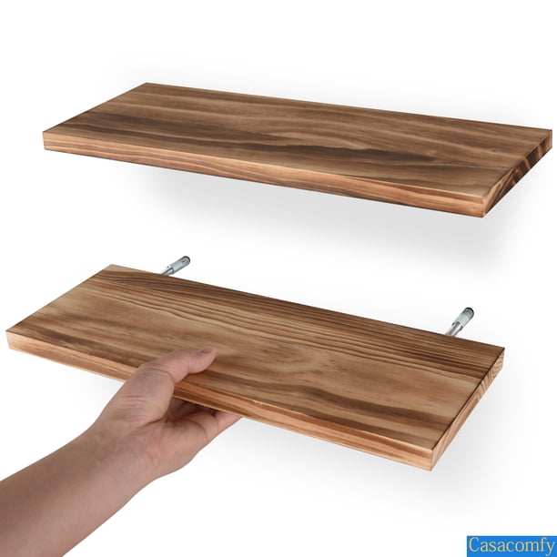Floating Shelves for Wall, Floating Shelves Set of 2, Wall Shelves Solid Wood