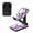 2 Tone Purple Butterfly, variant on WIRESTER Black Foldable Phone Stand for Desk, Adjustable Portable Cell Phone Holder for iPhone 17, 16, 15, 14 and Android Smartphones - Brown Wood-Look
