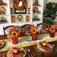 thumbnail image 3 of Fall Leaves Plant Table Runner-Cotton Linen- 90 Inch Holiday Dresser Scarves, Autumn Country Botanical Cartoon Tablerunner for Kitchen Coffee/Dining Bedroom Home Living Room Dinner Scarf Décor 13x90, 3 of 7