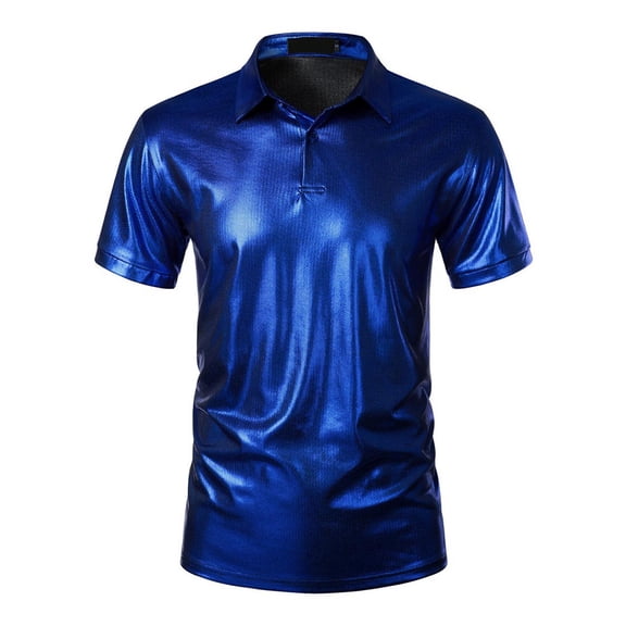 Summer Men's Bright Short Sleeve Shirt Comfortable Breathable Casual T-Shirt for Men Lightweight Fashion Top Men's Tops T-Shirt Casual Crew Neck Loose