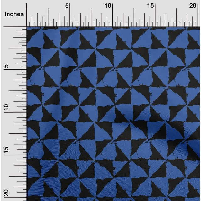 oneOone Cotton Flex Fabric Geometric Block Print Sewing Fabric BTY 40 Inch Wide