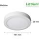 thumbnail image 2 of Lámpara de techo LED redonda de aluminio (12 W, 1160 lm, 180°, IP20, 160 x 30 mm) 1 unidad Luz blanca cálida 3000 K ER, 2 of 5