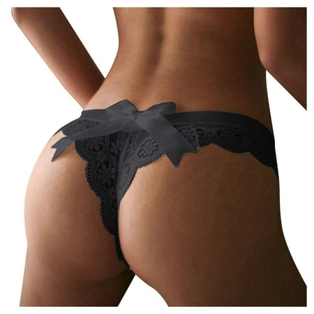 

Panties For Women Crochet Lace Lace Up Panty Hollow Out Underwear Curvy Lingerie for Women plus Size Silk Lingerie for Women 3x Women s Lingerie Push up