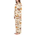 thumbnail image 2 of FORMRS Womens Pajama Set Long Sleeve Top and Pants with Pockets Soft Comfy Lounge Sleepwear, Sizes S-2XL, Fall Beige Pumpkin, 2 of 7