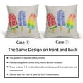 thumbnail image 5 of Summer Pillow Covers 20x20 Inch Watermelon Blueberry Rainbow Ice Lolly Decorative Throw Pillow Case Cushion Cover Set of 2 Home Decor for Bedroom Sofa Living Room Couch Chair Outdoor, 5 of 6