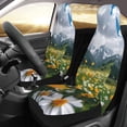 thumbnail image 2 of Vsdgher Mountain Daisy Meadow Automotive Seat Covers for Cars Trucks and SUVs – Car Seat Covers for Truck Seat Protectors Set of 2, 2 of 7