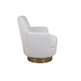 thumbnail image 4 of JERFIT Ivory Faux Fur Swivel Barrel Chair, Plush Accent Armchair with 360° Rotation for Living Room, Bedroom, Cozy Reading Nook, 4 of 10