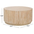 thumbnail image 3 of Safavieh Kanpun Glam Round Fir Coffee Table, Bleached White, 3 of 8