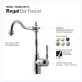 thumbnail image 4 of Houzer REGBA-160-PC 12.3125" Faucet Hole Polished Chrome Regal Traditional Solid Brass Bar Faucet, 4 of 9