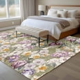 thumbnail image 4 of Large Area Rugs for Living Room Bedroom, Dark Sage Green Botanical 5'x8' Rug Washable Carpet Runner Indoor Outdoor, Spring Floral Summer Botanical Retro Non Slip Floor Mats Rug for Kitchen, Bathroom, 4 of 8