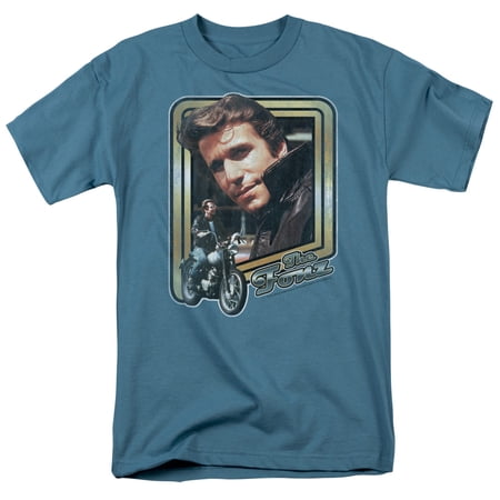 Happy Days Men s The Fonz T-shirt X-Large Slate