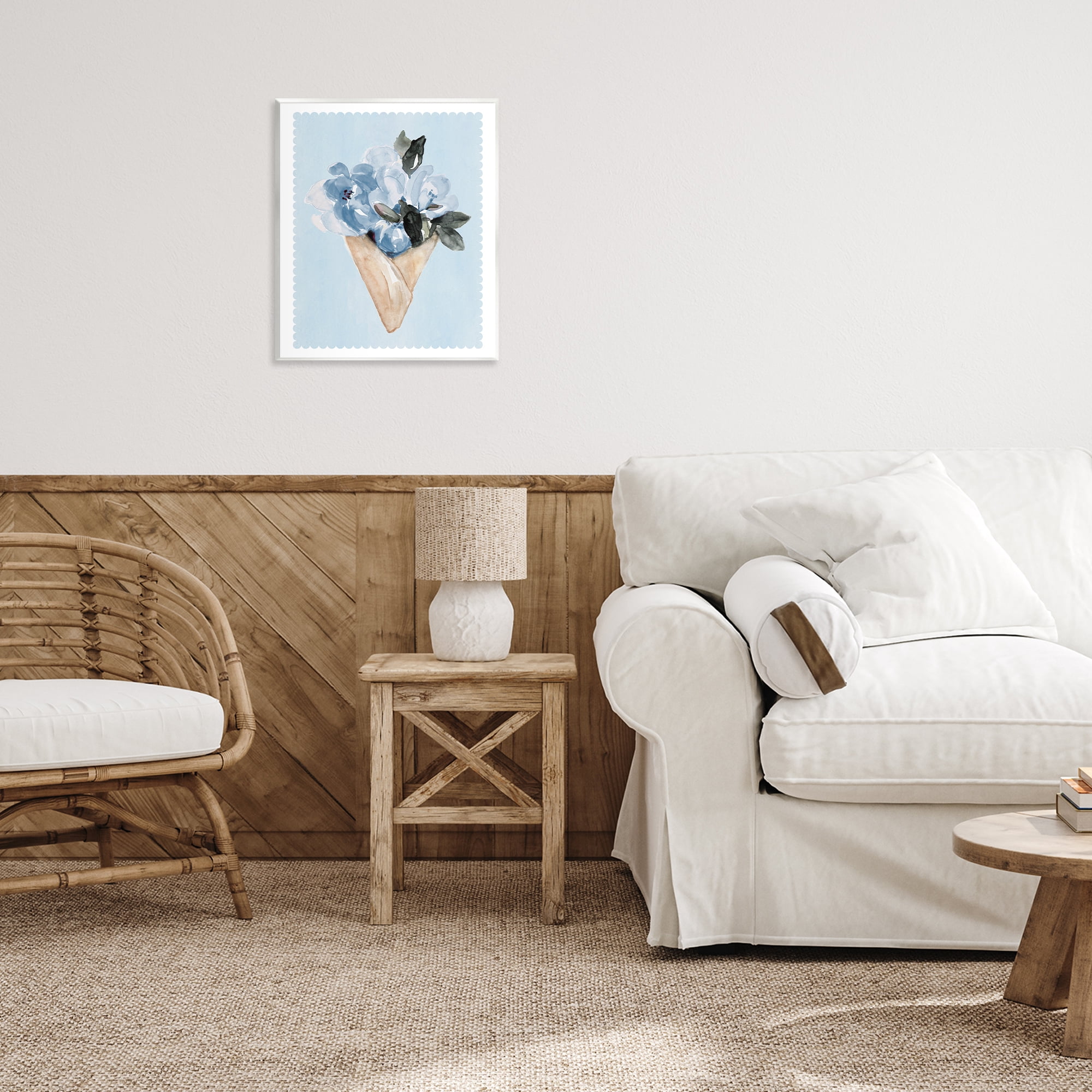Stupell Industries Blue Flower Gift Bouquet Wall Plaque Art, design by Elizabeth Medley
