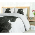 thumbnail image 5 of Ambesonne Poodle Duvet Cover Sets, Fluffy Purebred Animal Love, 2-King, Dark Grey White, 5 of 7