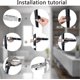 thumbnail image 3 of Shower Soap Dish,2pcs Shower Bar Wall Mounted Sponge Holder Adjustable Shower Shelf 25mm, 3 of 5