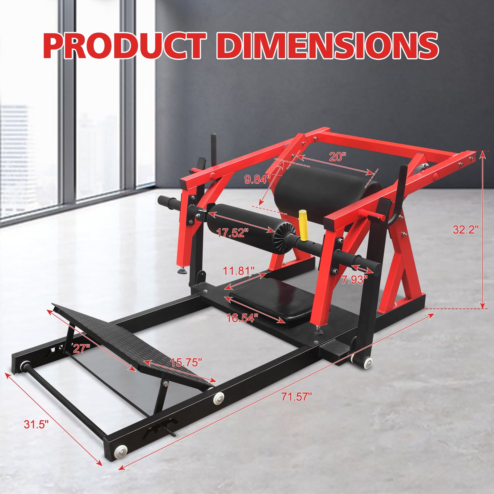 LiviNest Harness-Free Hip Thrust Machine: 1-Pull Locking Bar for Home Gym Safety - 4-Angle Adjustable Pedals for Glute Muscle Building & Butt Shaping - Heavy Duty Steel Frame with Double-Sided Weight