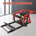 thumbnail image 3 of LuckyNote Hip Thrust Machine, 2000 lb Capacity Bridge Machine with Dual Weight Holders, Adjustable Foot Pedals & Safety Lock, Glute Workout Equipment, Red Black, 3 of 7