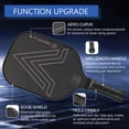 thumbnail image 3 of 16mm Pickleball Paddles Professional  2026 Usapa Approved T700 Carbon Fiber Surface Pickle Paddle(cfs) Polypropylene Lightweight Core Cushion Comfort Grip With Cover Case Black, 3 of 7