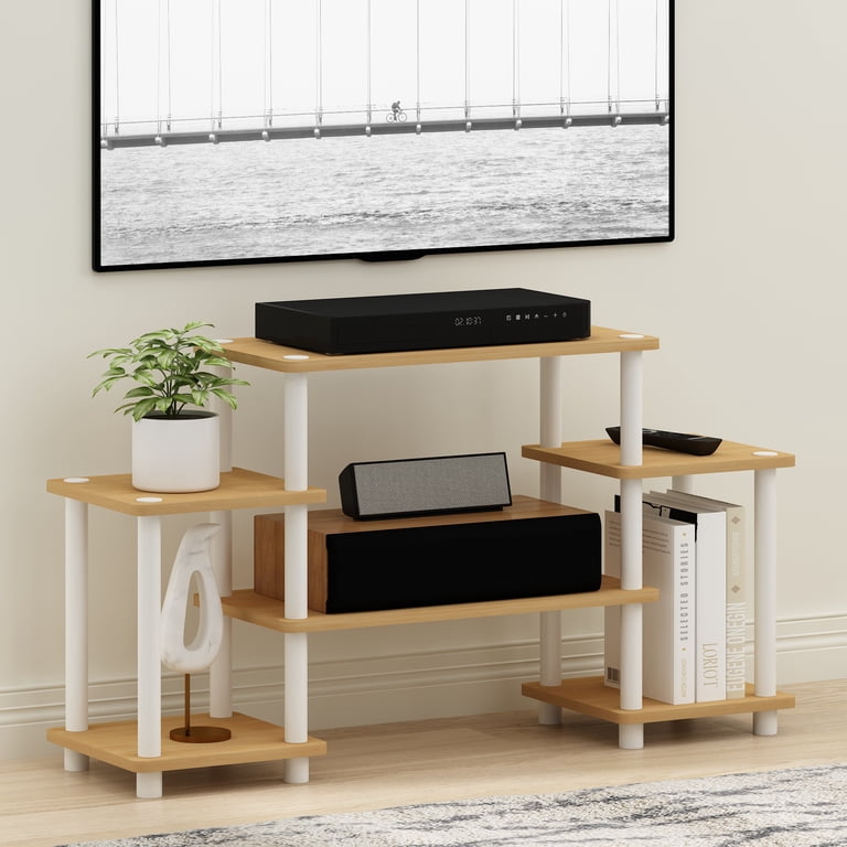 Furinno Turn-N-Tube TV Stand for 25" TVs, White photo 1