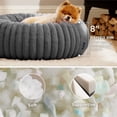 thumbnail image 2 of Cama para mascotas Bedsure Donut para perros pequeños, forro polar de pana, gris cálido, 2 of 7