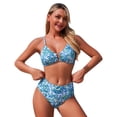 thumbnail image 2 of Womens Bikini Swimsuit Deep V High Waist Two Piece Swimwear Tummy Control Bathing Suit Beach Vacation, 2 of 8