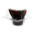 thumbnail image 3 of Par-Pak 02409 Clear Hinged Plastic Container for 1 Cupcake/Muffin - Pack of 10, 3 of 6