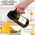 thumbnail image 3 of Pulverizador de aceite, 2 unidades, botella de aerosol de vidrio verde oscuro de 480 ml, 3 of 8