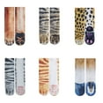thumbnail image 4 of Aellinatey Adult Funny Animal Paws Socks for Cat Tiger Dog Leopard Claw 3D Print Crew Hosie, 4 of 6