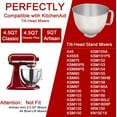 5 QT Stainless Steel Mixer Bowl Kit Compatible with KitchenAid Artisan