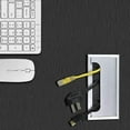 thumbnail image 4 of Rectangular Cable Grommet, 160mm Office Table Wire Hole Cover, Aluminum Alloy Home Computer Desk Cable Outlet Port, 2pcsd- Tw, 4 of 5