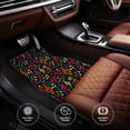 thumbnail image 6 of Zufioo Music Notes Print Car Floor Mats Four-piece Set, Car Interior Accessories - Corrosion-resistant, Non-Slip, Suitable for Cars, Trucks, Vans, 6 of 7