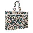 thumbnail image 2 of Handbag File Bag 15×10.6in Large Capacity Double Pocket Designed For Work Travel Travel Shopping Leopard Print Style Paleturquoise_3, 2 of 8