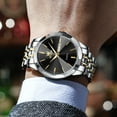 thumbnail image 4 of OLEVS Watches for Men Analog Quartz Dress Business Watch Stainless Steel Classic Casual Luxury Luminous Waterproof Male Mens Wrist Watches Reloj para Hombre Black Dial, 4 of 14