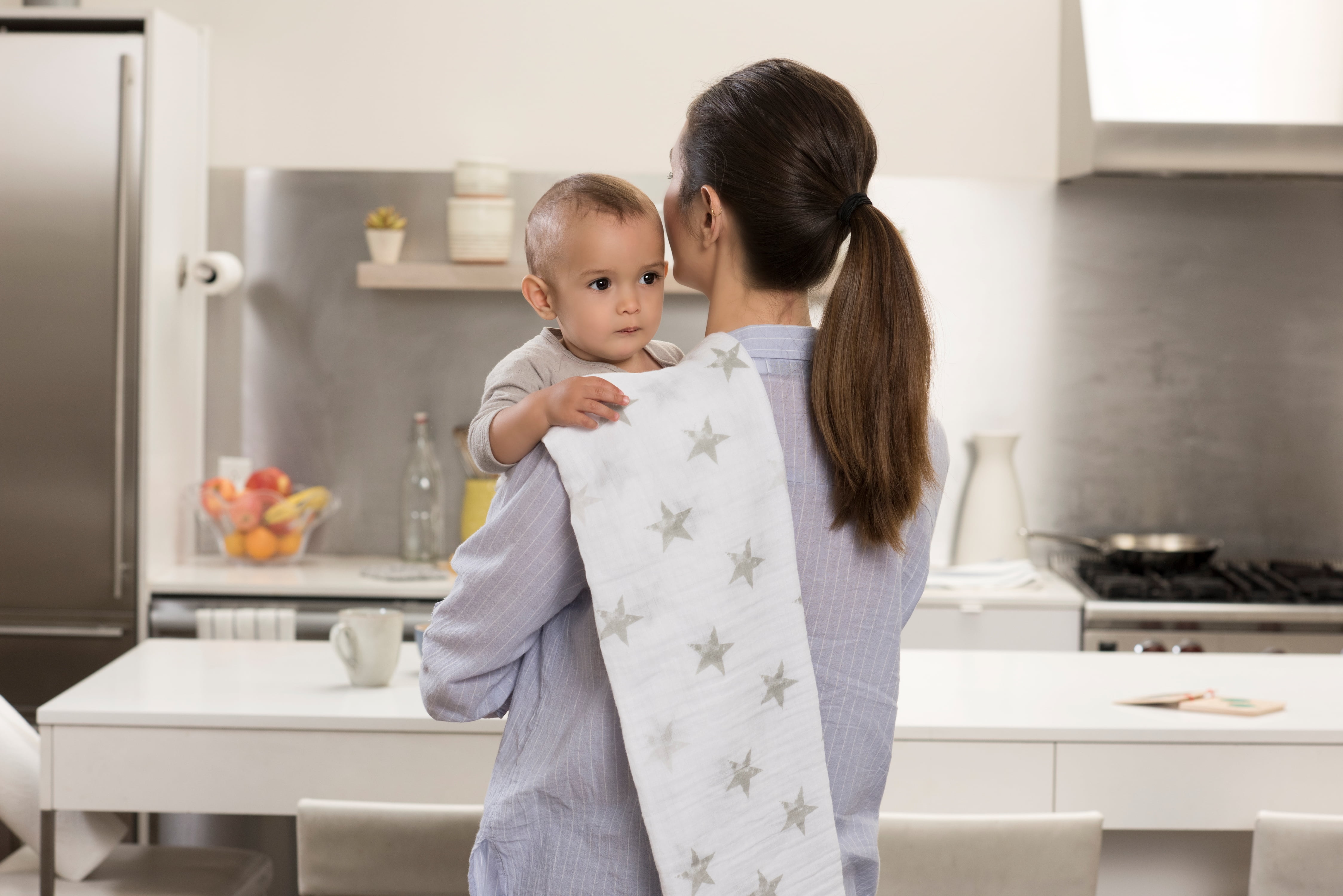 aden + anais Essentials, Cotton Muslin Swaddle Blanket, Dusty, Unisex, Infants, 4-Pack