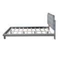 thumbnail image 5 of Euroco Floating Queen Size Bed with LED Light, Velvet Upholstered Platform Bed Frame with Tufted Headboard, Gray, 5 of 15