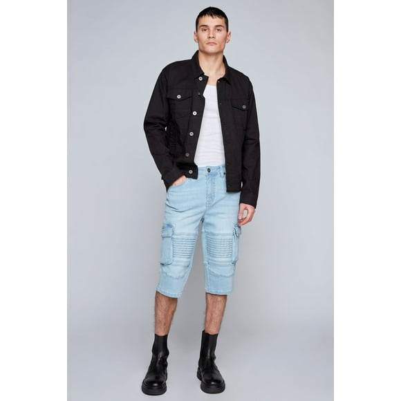 BAUHAUS Veste Trucker Classique Ajustée en Ripstop - Noir