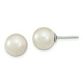 thumbnail image 2 of Primal Silver Sterling Silver Rhodium-plated 10-11mm White and Grey Imitation Shell Pearl 3 Earring Set, 2 of 9