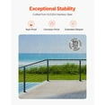 thumbnail image 3 of Black Cable Railing Post,36"Stainless Steel Corner Post with L-Shaped Bracket for Modern Deck Railings,1-Pack, 3 of 6