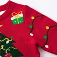 thumbnail image 4 of Bnwani Christmas Toddler Sweaters Girls Crew Neck Long Sleeve Suitable Casual Printed Sweater Red, 4 of 6