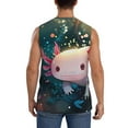 thumbnail image 4 of Fotbe Whimsical Axolotl Fantasy Men's Camiseta sin Mangas Estampada para Hombres, Playera Casual para Gimnasio, Entrenamiento, Playa-XX-Large, 4 of 7