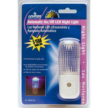 Leviton Mfg C24-48580-BLU Blue Automatic On & Off LED Night Light