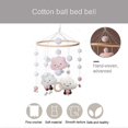 thumbnail image 2 of Wabjtam Crib Mobile Baby Girl Mobile with Felt Clouds Wooden Hanging Toys Handmade Cotton Balls, 2 of 5
